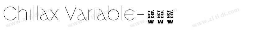 Chillax Variable字体转换 Chillax Variable字体转换